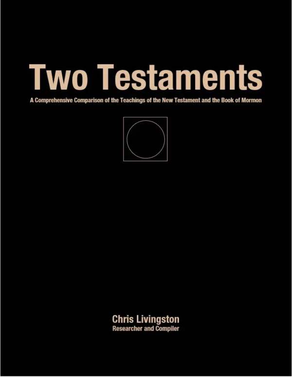 The cover page of Two testaments Chris livingston