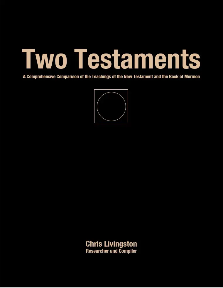 The cover page of Two testaments Chris livingston